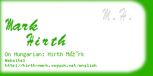 mark hirth business card